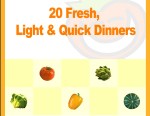 Twenty fresh quick and light dinners recipe book-nonfiction-ebook-Book cover