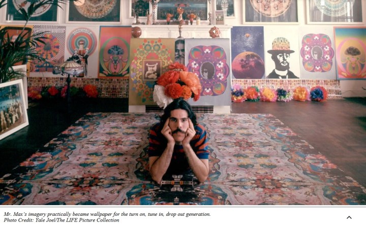 Peter Max floor pose